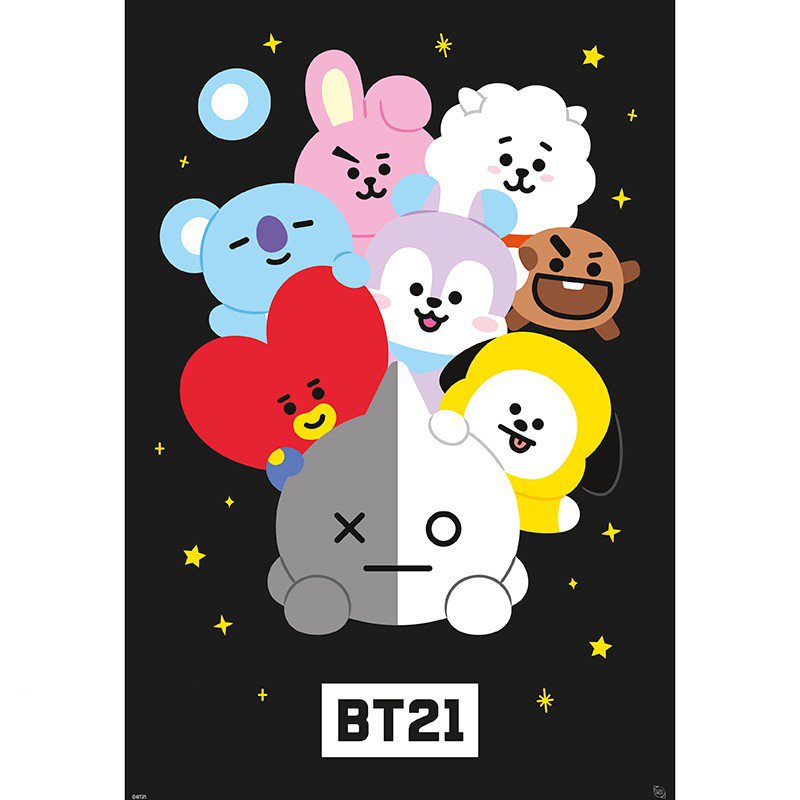 BT21 Plakat Ikoner - Supernerds