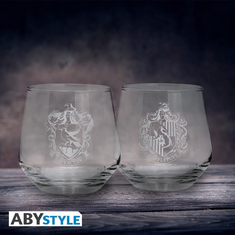 Harry Potter Drikkeglass 2 - pk Ravenclaw & Hufflepuff - Supernerds