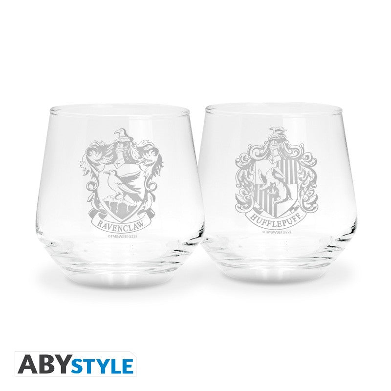 Harry Potter Drikkeglass 2 - pk Ravenclaw & Hufflepuff - Supernerds