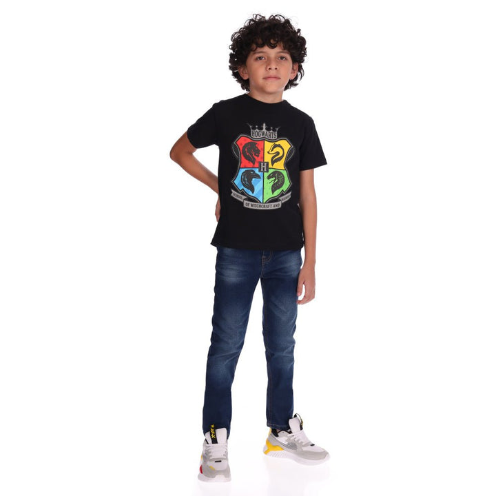 Harry Potter T - skjorte Hogwarts Navy - Supernerds