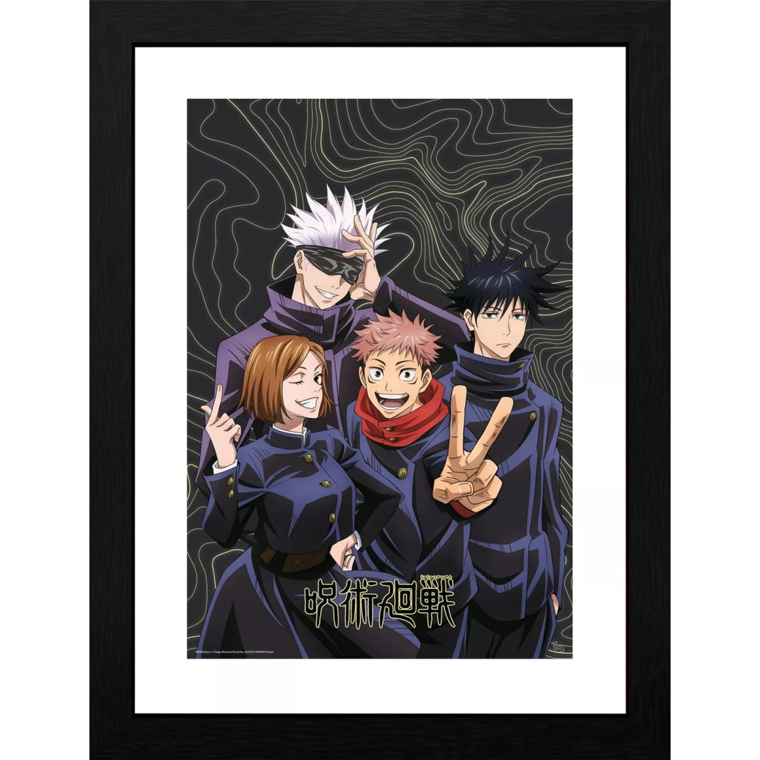 Jujutsu Kaisen Innrammet Bilde 30 x 40 cm Team - Supernerds