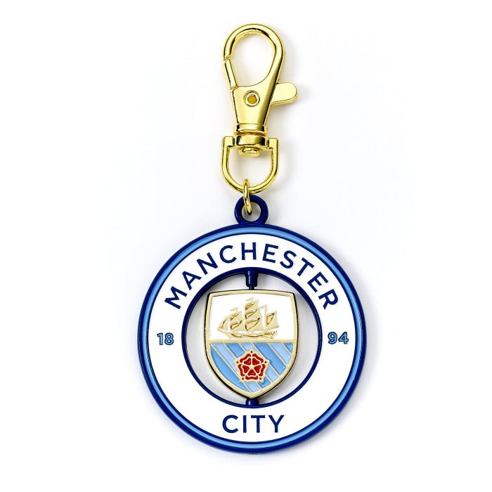 Manchester City Nøkkelring Spinning Logo - Supernerds