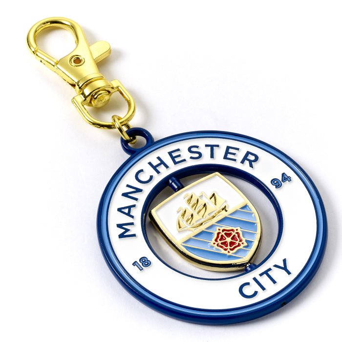 Manchester City Nøkkelring Spinning Logo - Supernerds