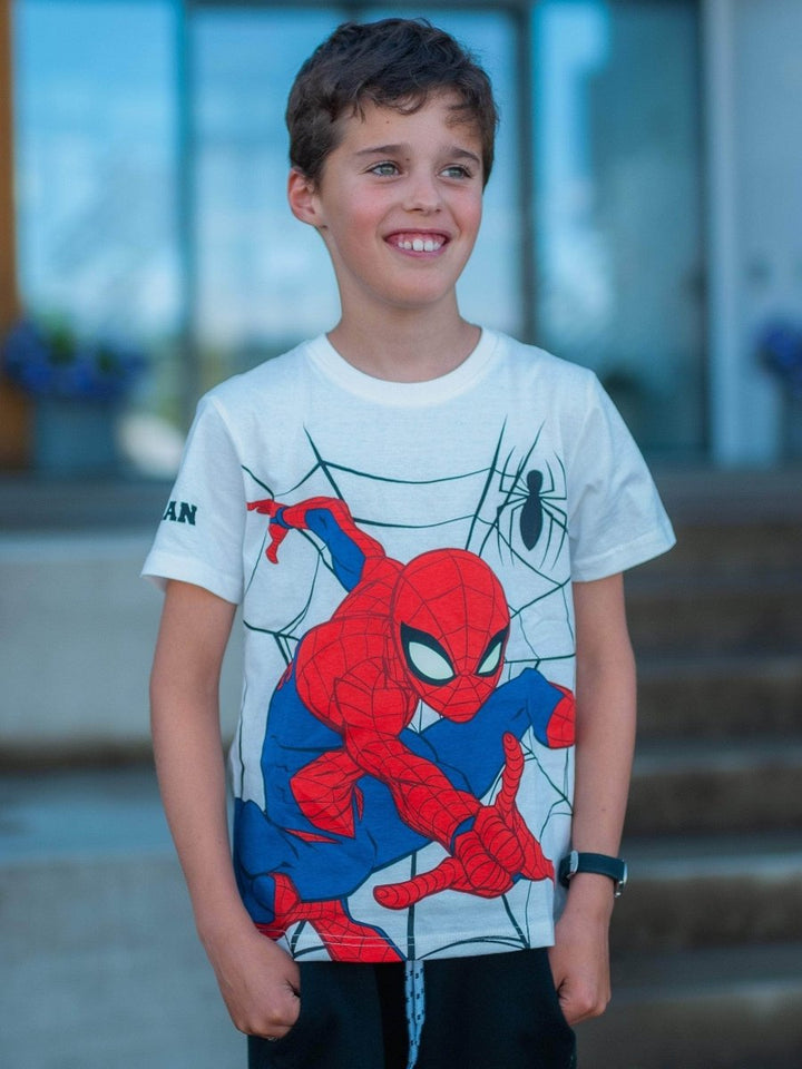 Marvel's Spider-Man T-skjorte Web Hvit - Supernerds