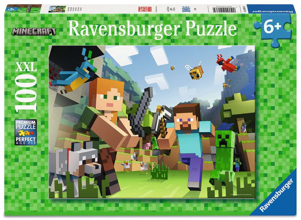 Minecraft Attack Puslespill 100 brikker - Supernerds