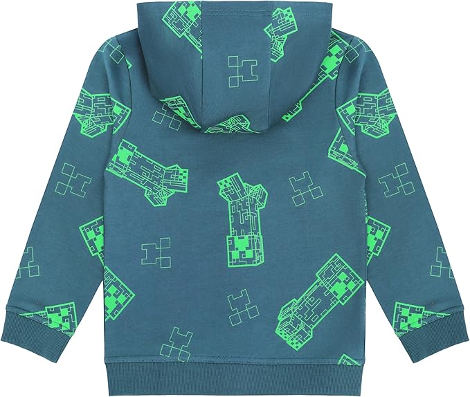 Minecraft Hettegenser med Glidelås Creeper Party - Supernerds
