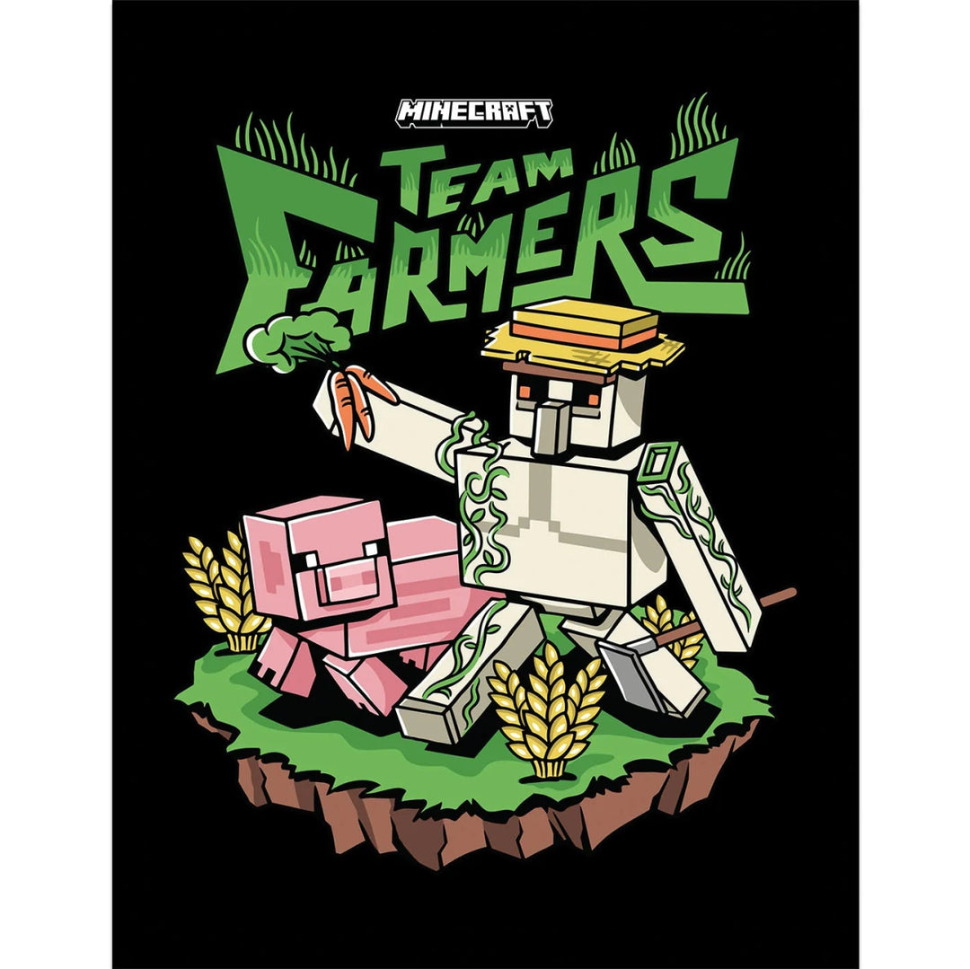 Minecraft Innrammet Bilde 30 x 40 cm Team Farmers - Supernerds