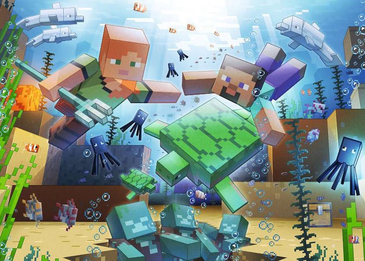 Minecraft Puslespill Mosaikk 1000 brikker - Supernerds
