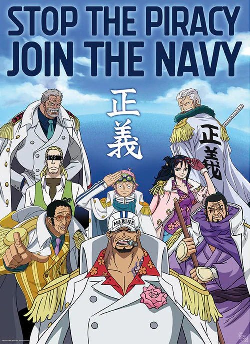 One Piece Plakat 52 x 38 cm Marine Army - Supernerds