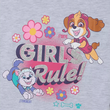 Paw Patrol T - skjorte Girls Rule - Supernerds