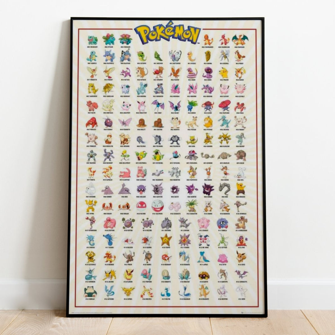 Pokemon Plakat Kanto 151 - Supernerds