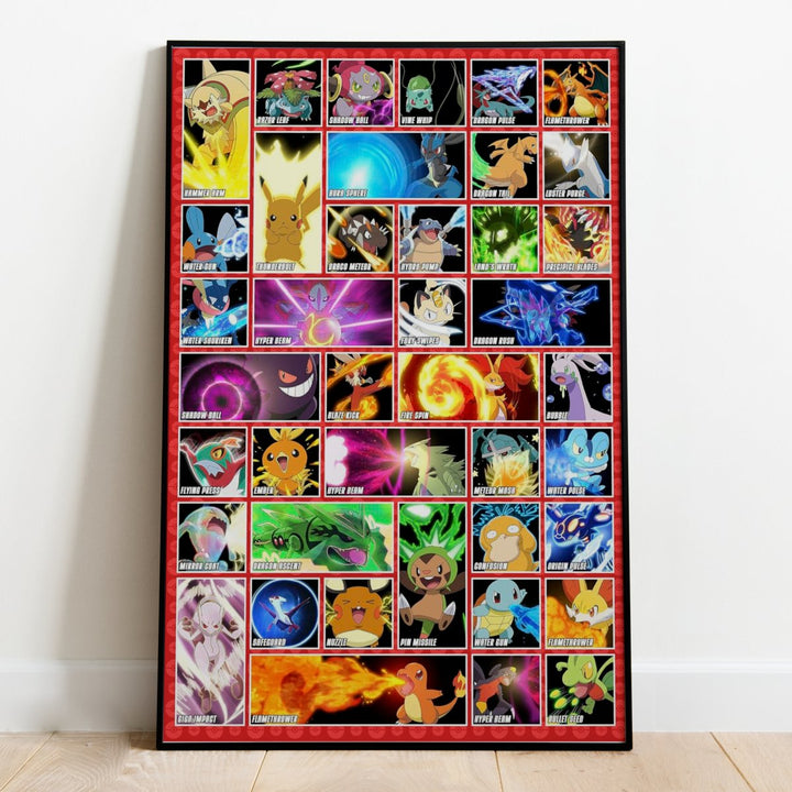 Pokemon Plakat Moves - Supernerds