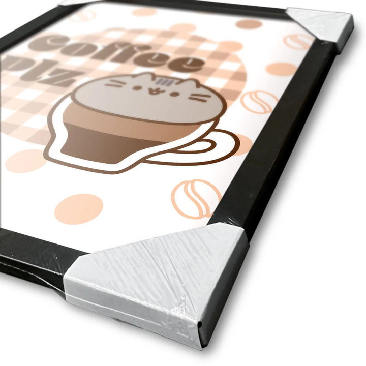 Pusheen Innrammet Bilde 30 x 40 cm Coffee Plz - Supernerds