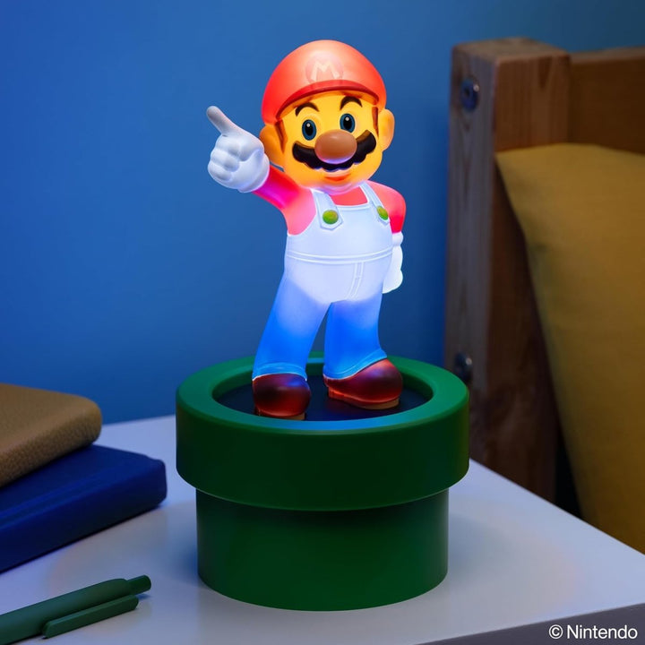 Super Mario Lampe Med Lyd - Supernerds