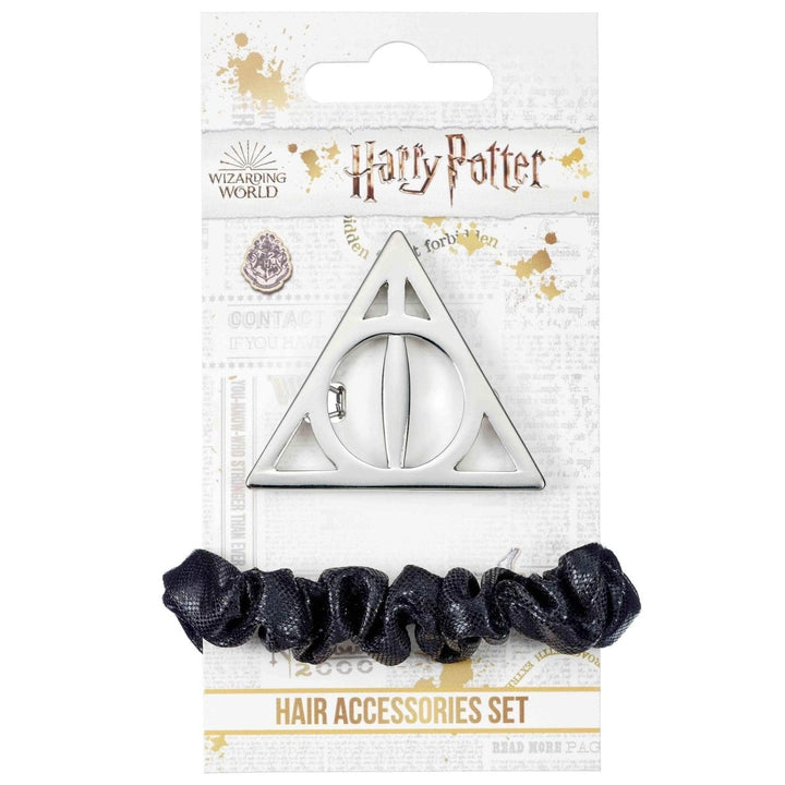 Harry Potter Hårstrikk og Hårspenne Deathly Hallows 2-pk - Supernerds