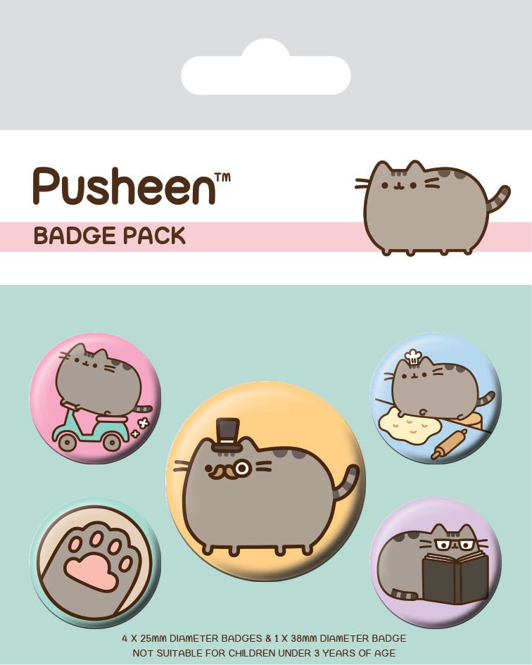 Pusheen Pins Fancy Cat 5-pk - Supernerds