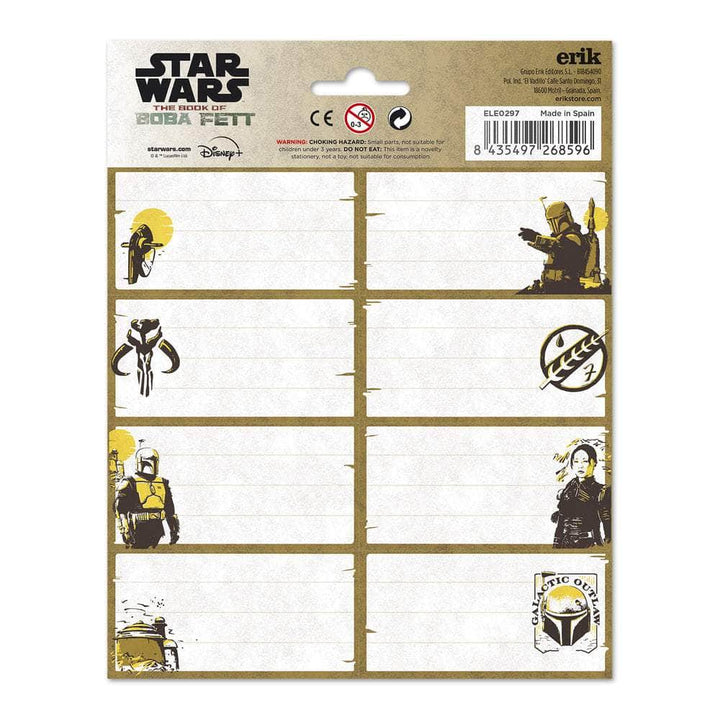 Star Wars The Book of Boba Fett Etiketter Selvklebende - Supernerds