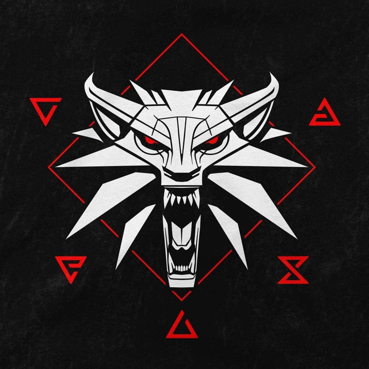 The Witcher T-skjorte Wolf Signs - Supernerds