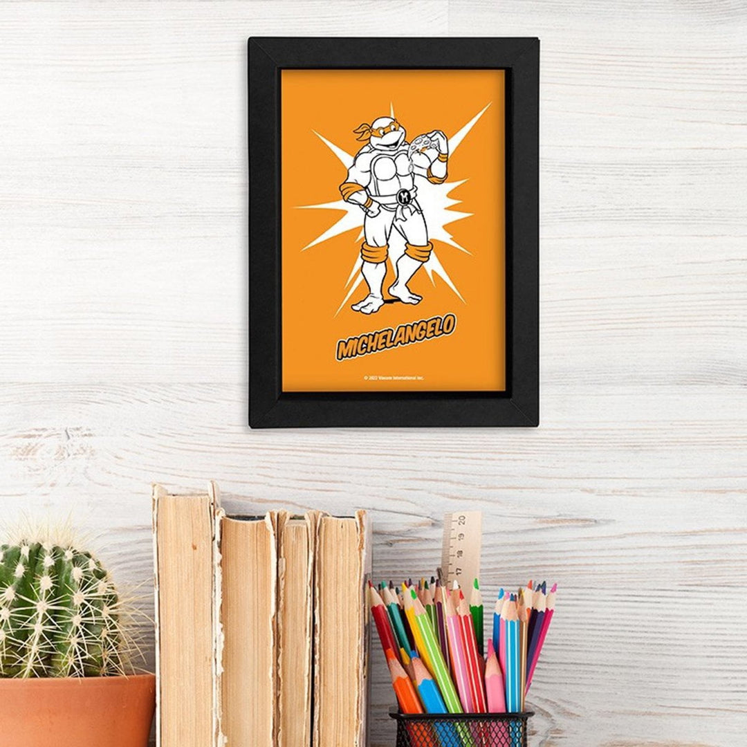 Turtles Innrammet Bilde 15x20 Michelangelo - Supernerds
