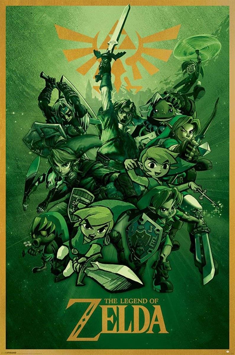 Zelda Plakat Heroes of Time - Supernerds
